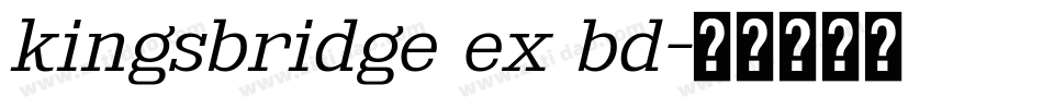 kingsbridge ex bd字体转换